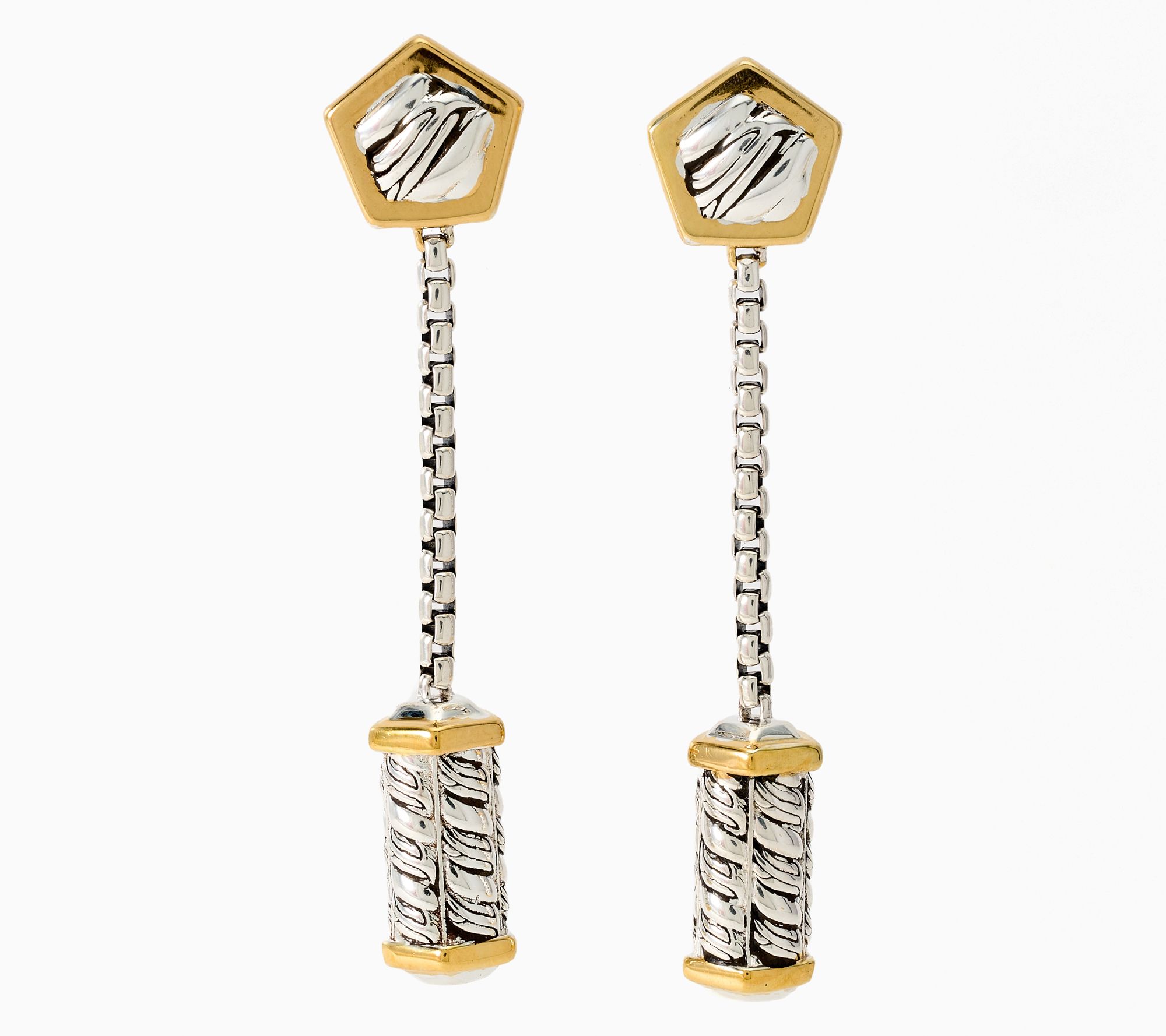 Christian James by Scott Grimes Two-Tone Wishing Wheel Earrings