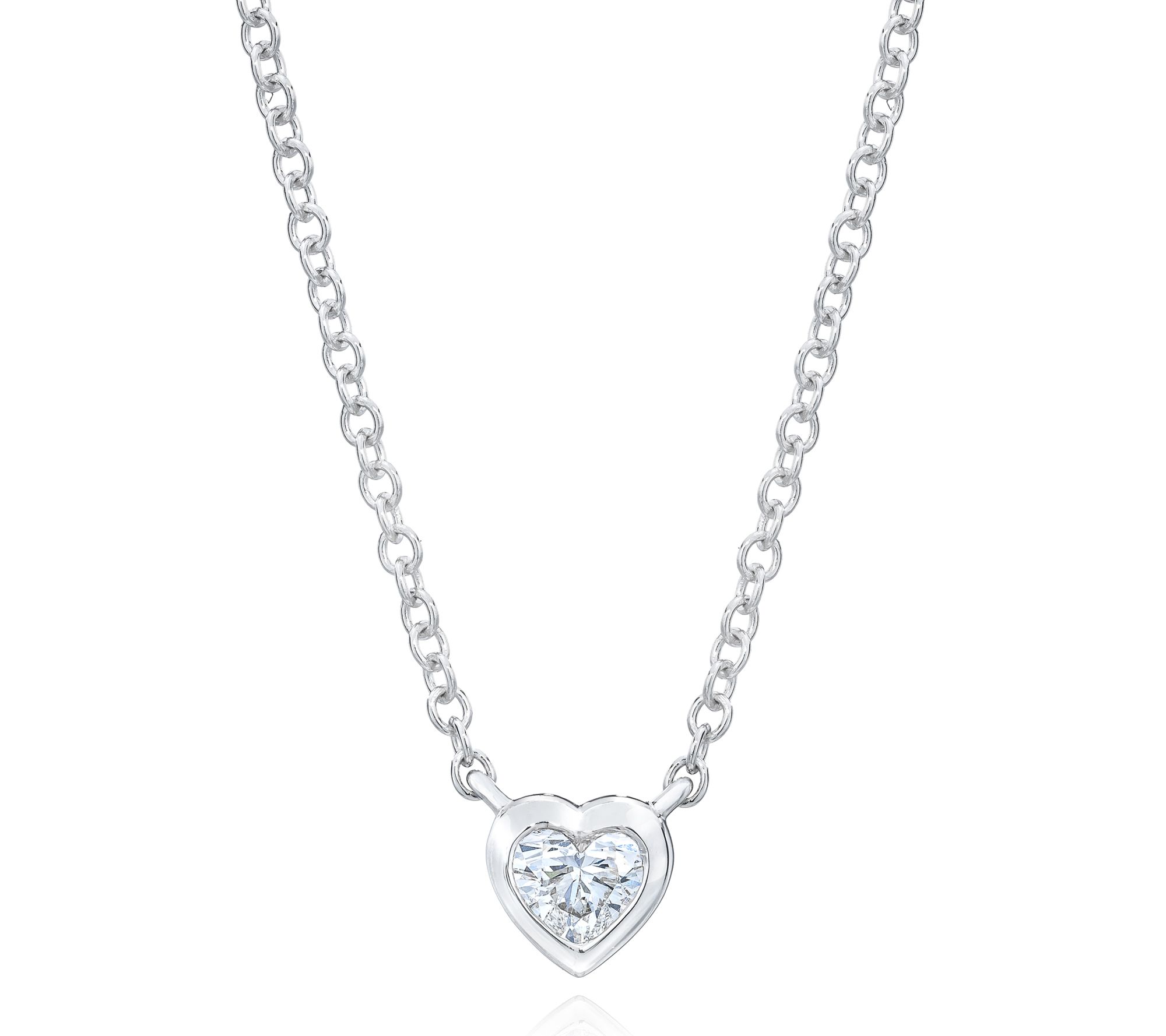 John Digangi VS Collection Diamond Heart Necklace, 14K Gold"