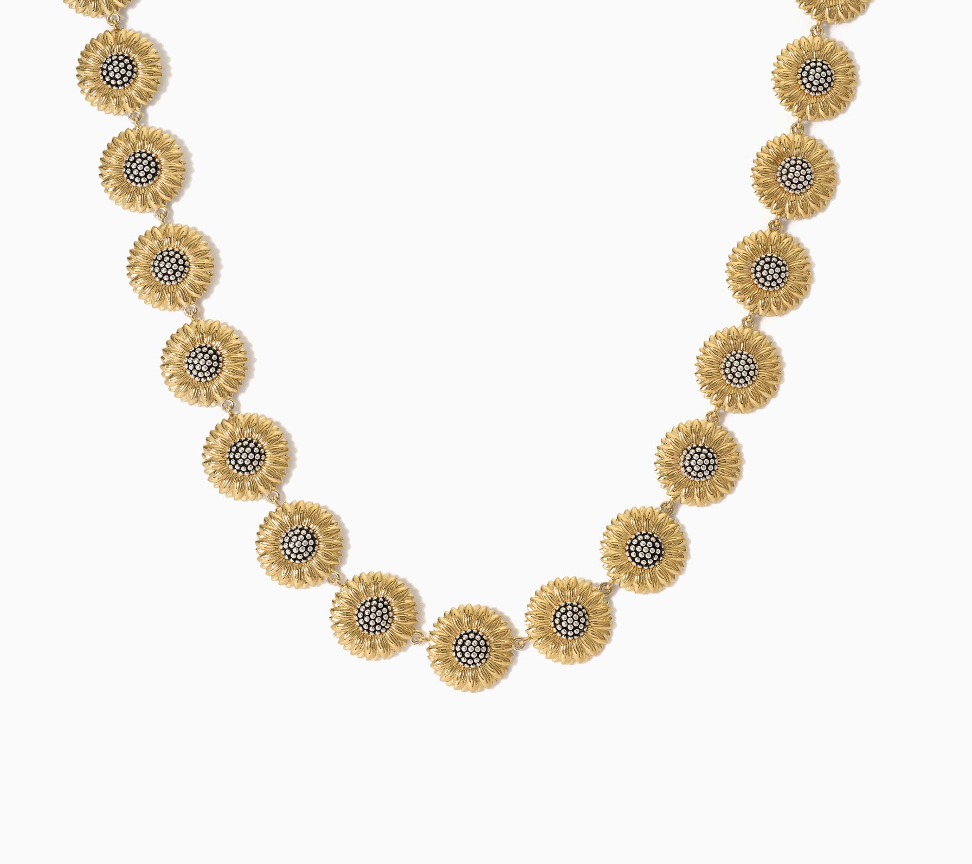 Christian James by Scott Grimes Sterling Silver 16" Sunflower Necklace 43.1g