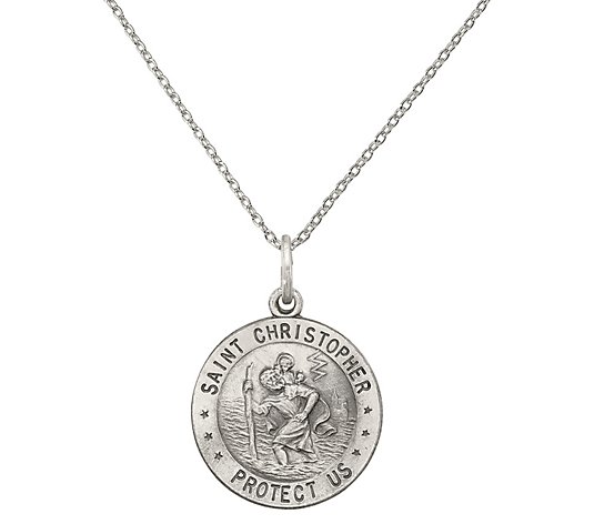 Sterling Silver St. Christopher Medal with Chain