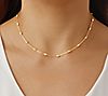 Veronese 18K Gold Clad 16" Diamond Cut Bead Necklace, 3.7g, 2 of 2