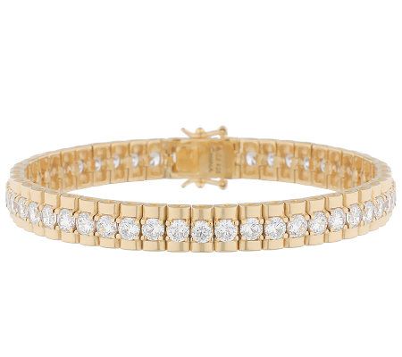 Diamonique 18K Gold Clad Brilliant Elegance Tennis Bracelet - Page 1 ...