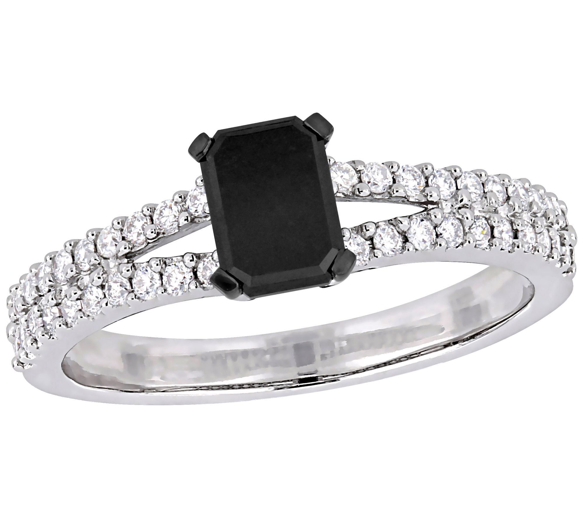 Affinity 0.95 cttw Black & White Diamond R ing, 14K Gold