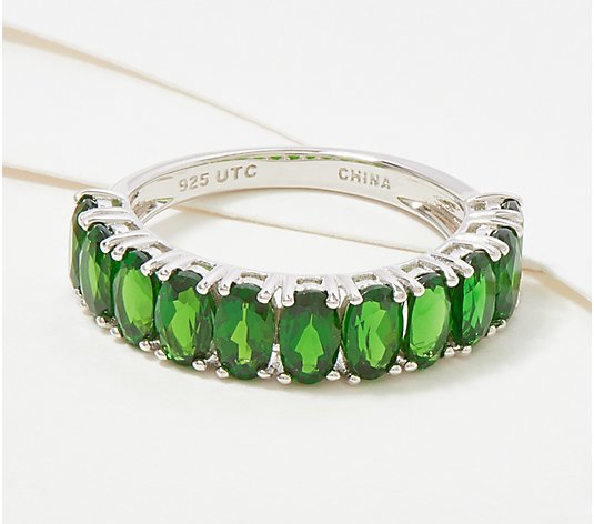 Generation Gems Oval Cut Chrome Diopside Band Ring