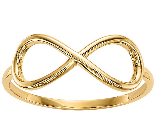 14K Gold Polished Infinity Ring