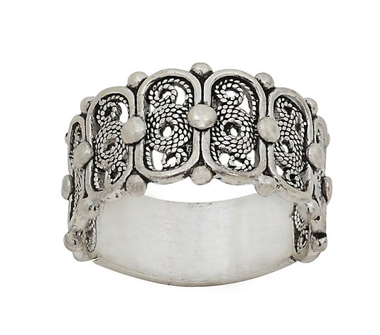 Artisan Crafted Sterling Filigree Band Ring