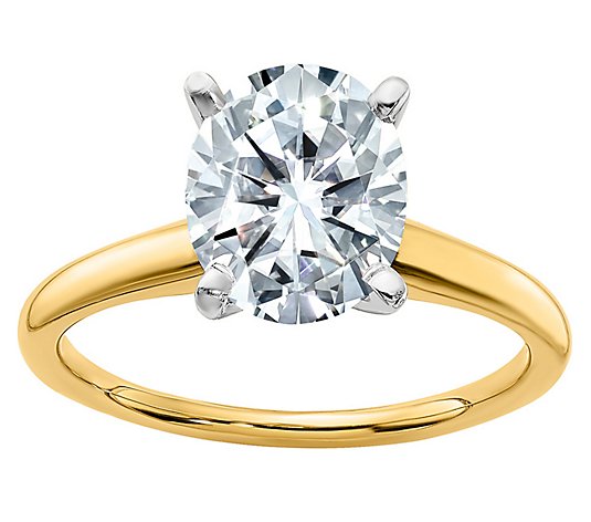 Moissanite 2.70 cttw Oval Solitaire Ring, 14K