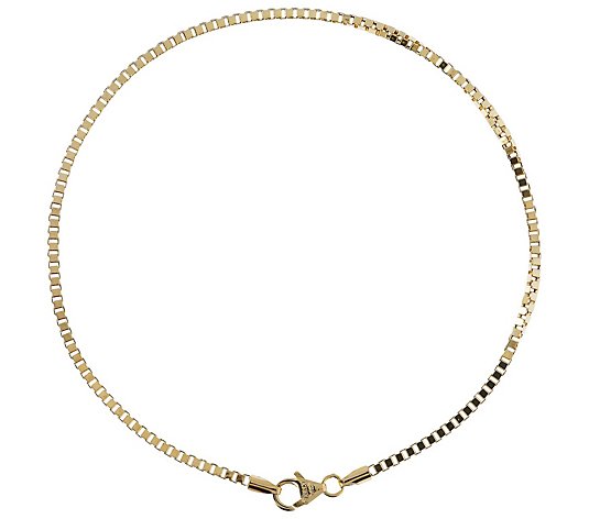 Italian Gold 11" Polished Chain Anklet, 14K 3.4g