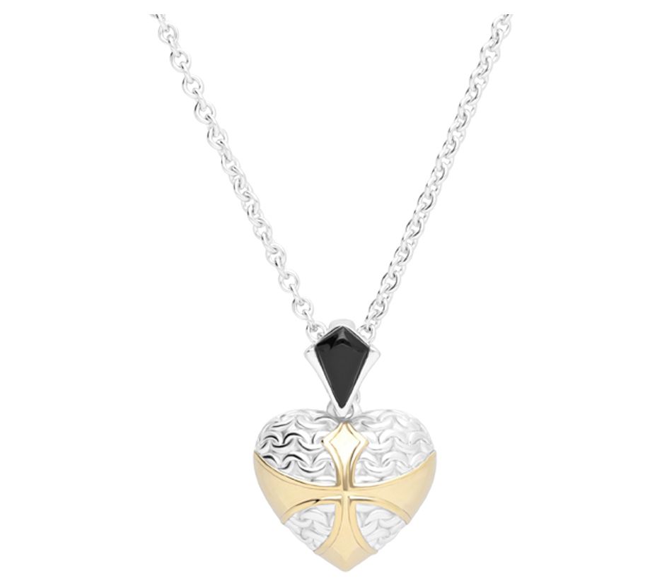 Tiffany Kay Studio Two-Tone Renaissance Heart Pendant w/ Chain