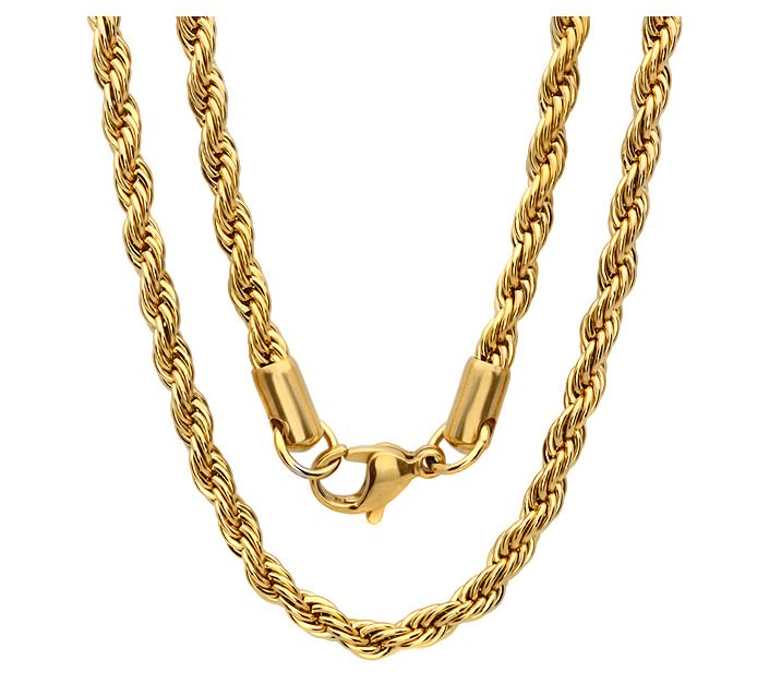Steel by Design Men's Rope Chain Necklace