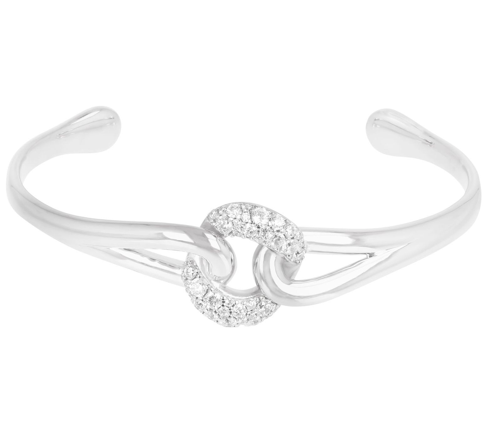 Louis Dell'Olio Sterling Silver Pave Cuff