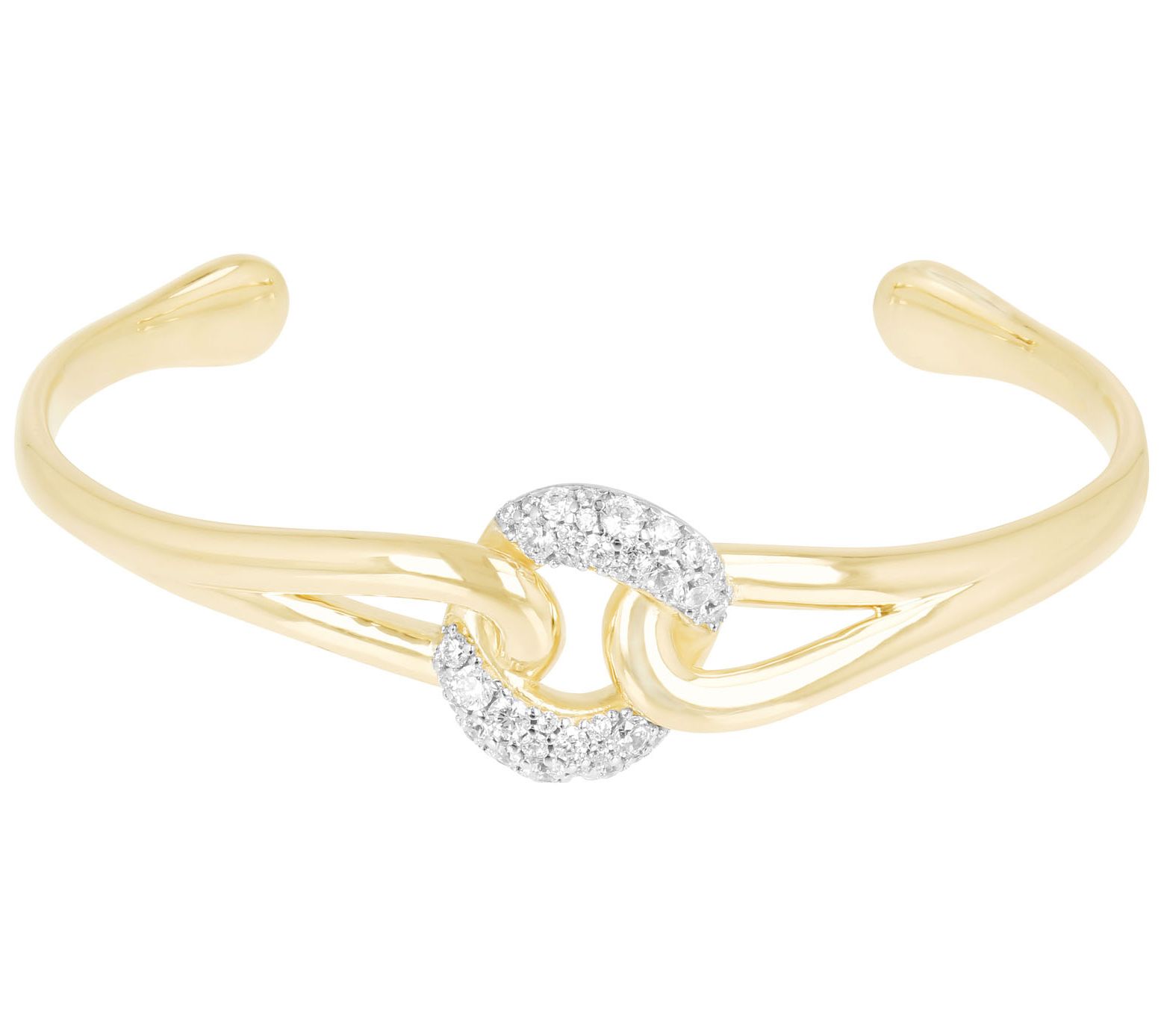 Louis Dell'Olio Sterling Silver Pave Cuff