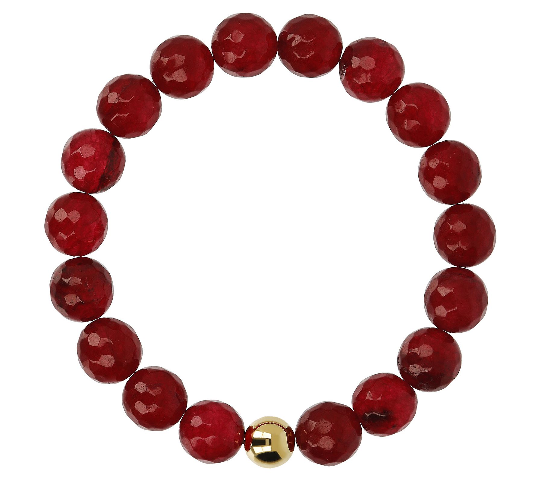 Louis Dell'Olio Yellow Bronze Gemstone Bead S tretch Bracelet Bracelet