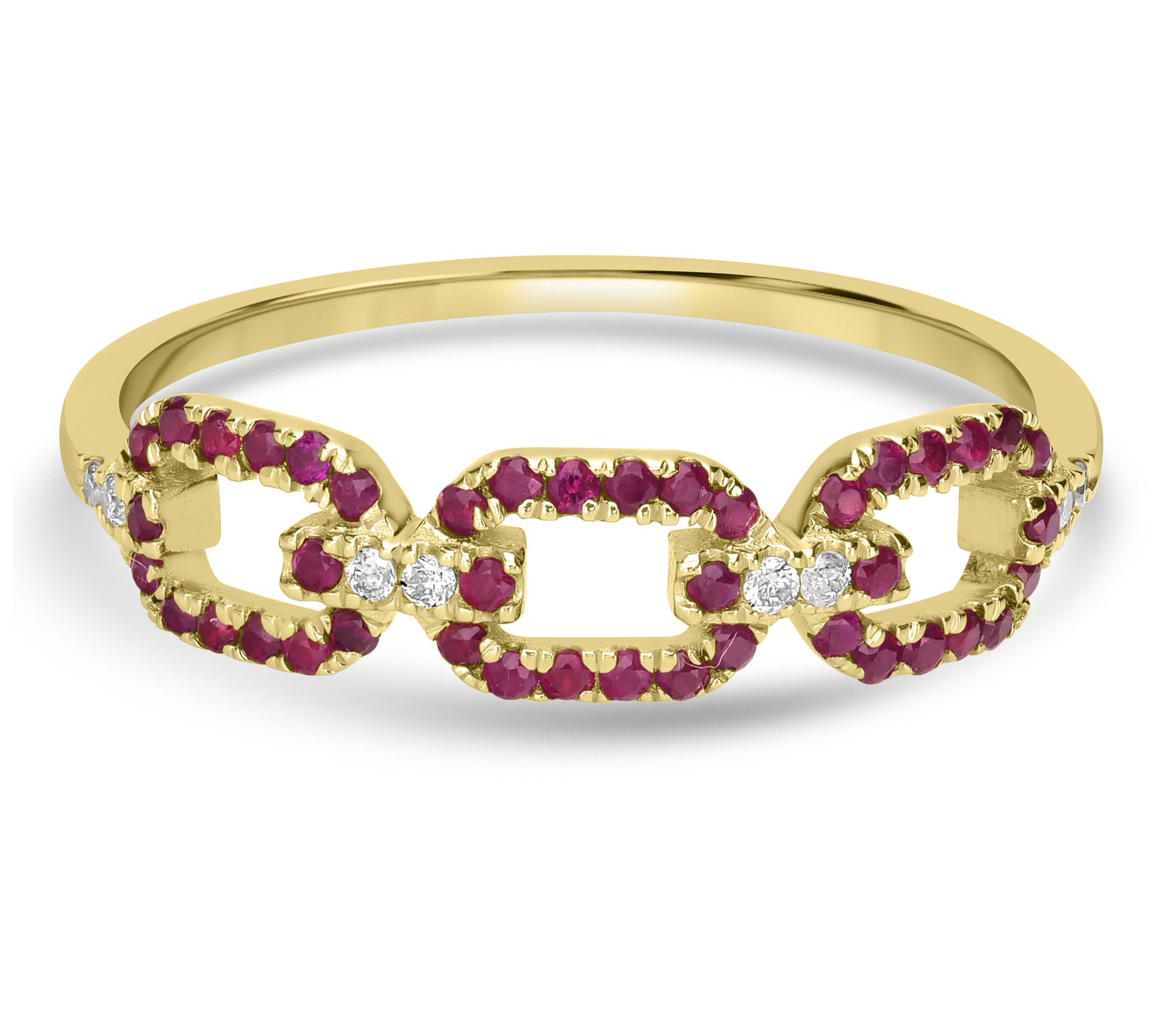 Generation Gems Multi-Gemstone Link Ring, 14K Gold