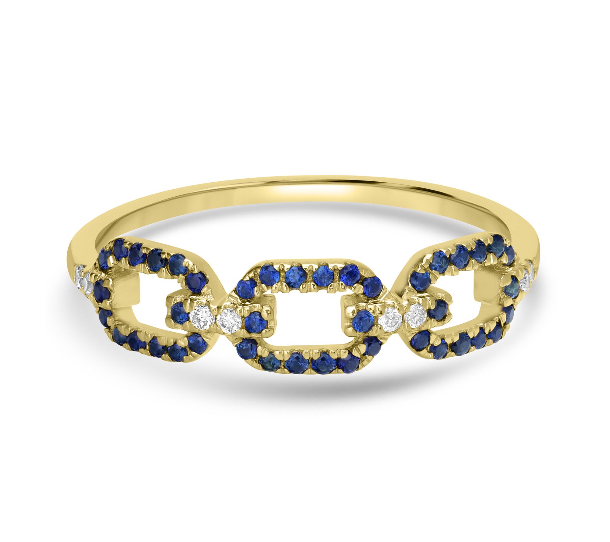 Generation Gems Multi-Gemstone Link Ring, 14K Gold