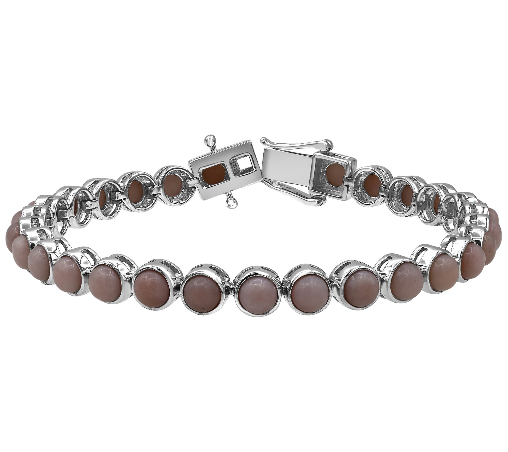 Affinity Gems Round Gemstone Tennis Bracelet, Sterling Silver