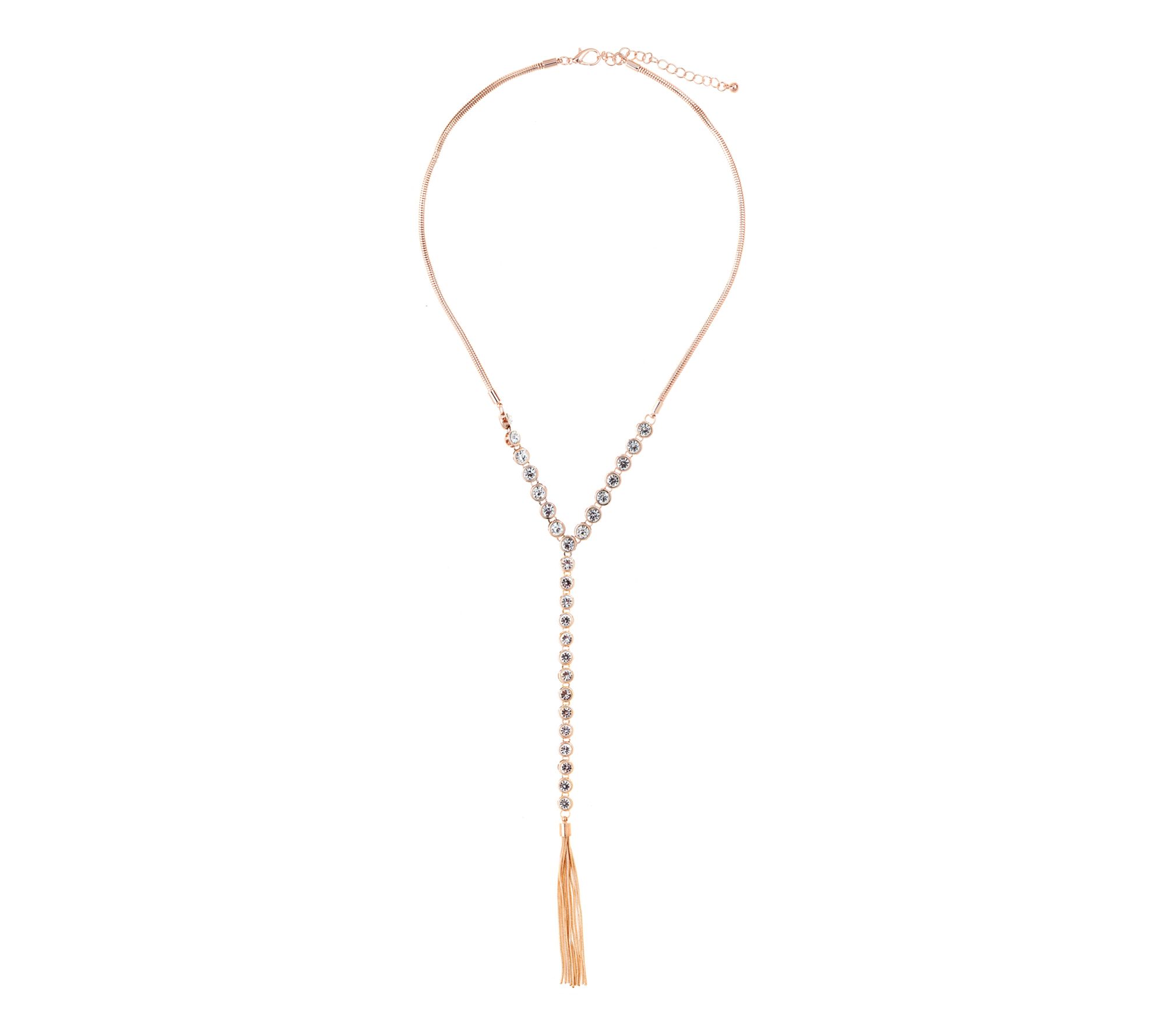Zaxie x Stefanie Taylor Crystal Tassel Lariat