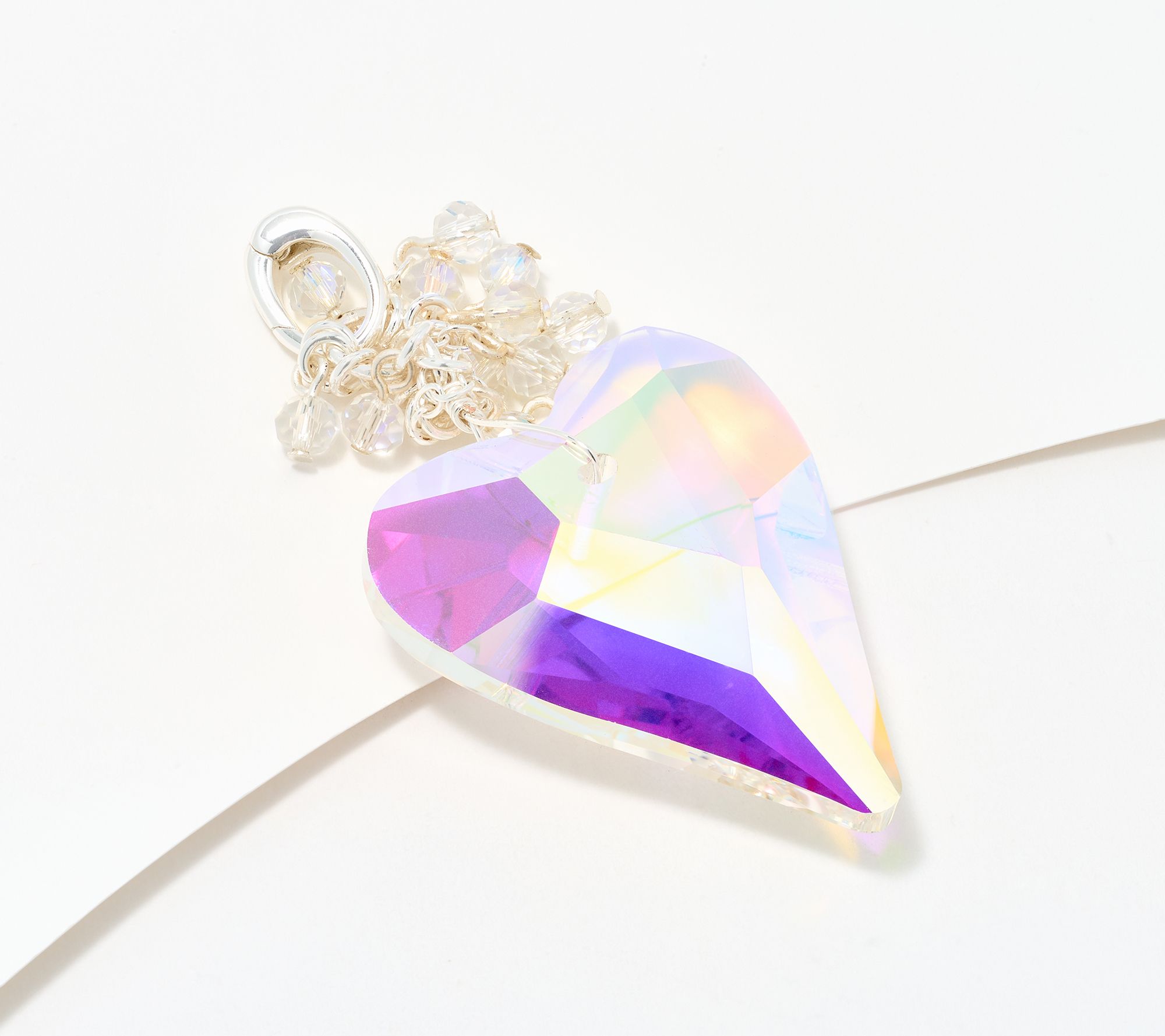 Kirks Folly Aphrodite Crystal Heart Open Ring Charm