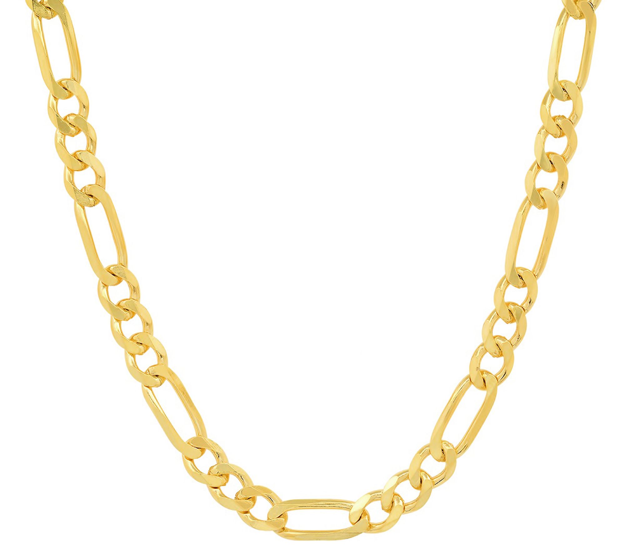 Men's 14K Gold Thick 24" Classic Figaro Chain Necklace