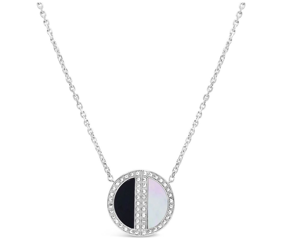 Dallas Prince Sterling Chrome Marcasite Deco Dreams Necklace