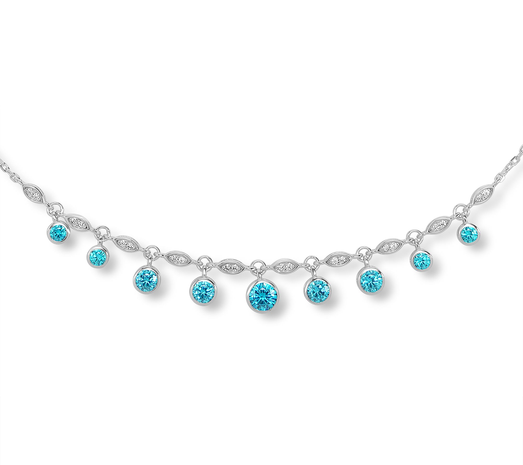 Diamonique x Kathy Levine Fiesta Drop Necklace,Sterling