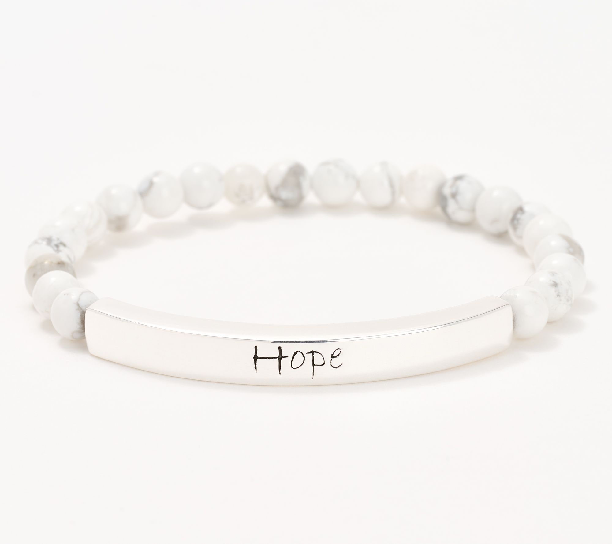 Christian James by Scott Grimes Sterling Silver Mantra Stretch Bracelet