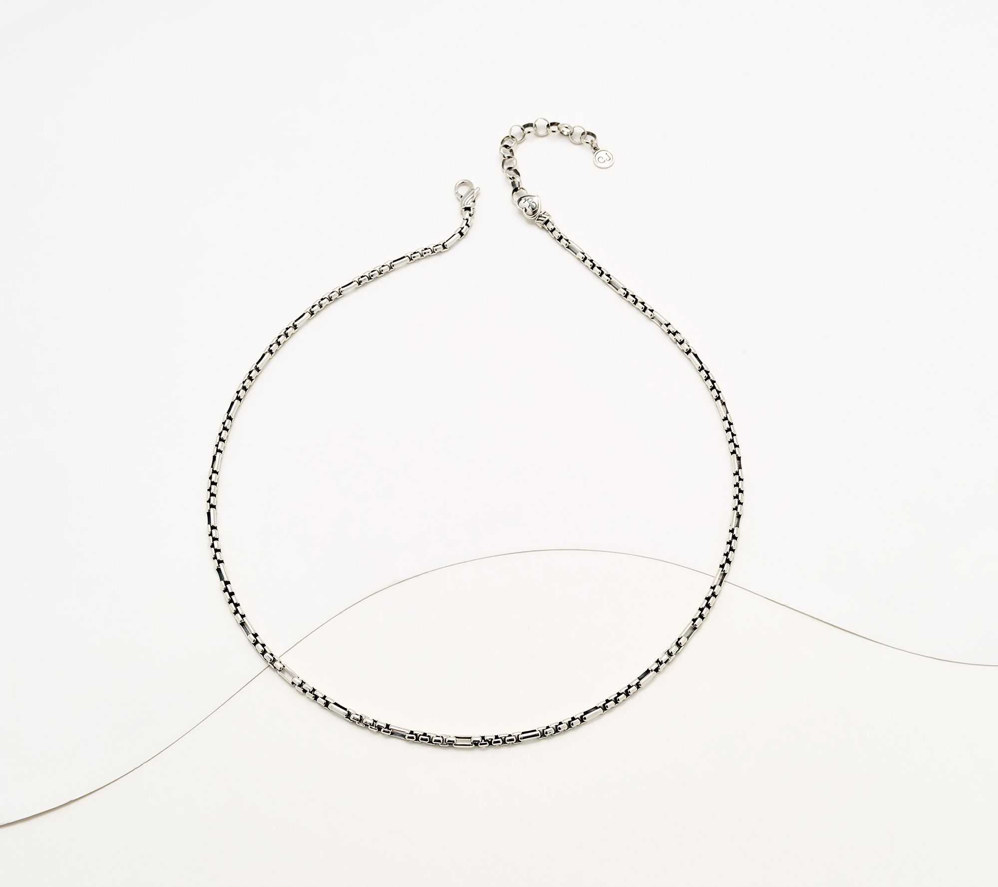 Christian James by Scott Grimes Sterling 3mm 7x1 Luciano 18" Necklace, 16.7g