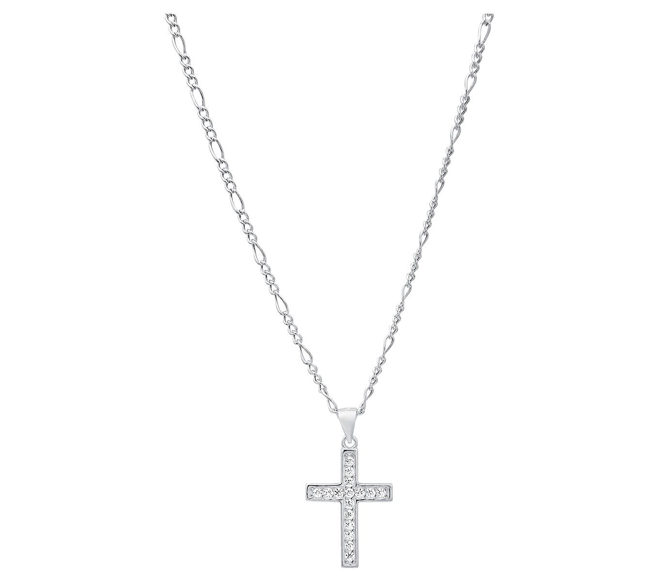 Silver Style Petite Cross Pendant s/ Chain, Sterling