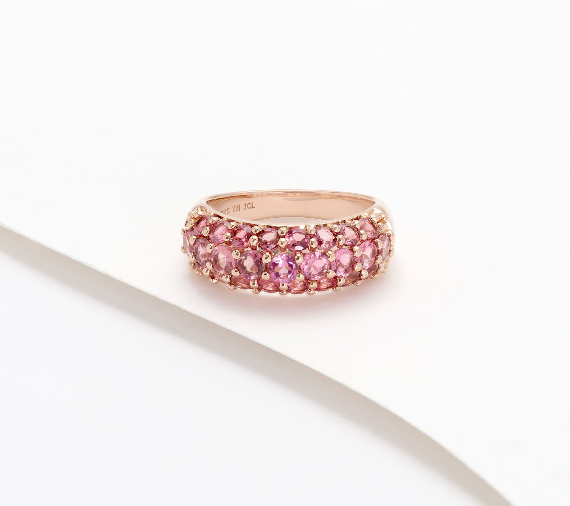Affinity Gems Exotic Bright Domed Pave Band RIng, Sterling Silver