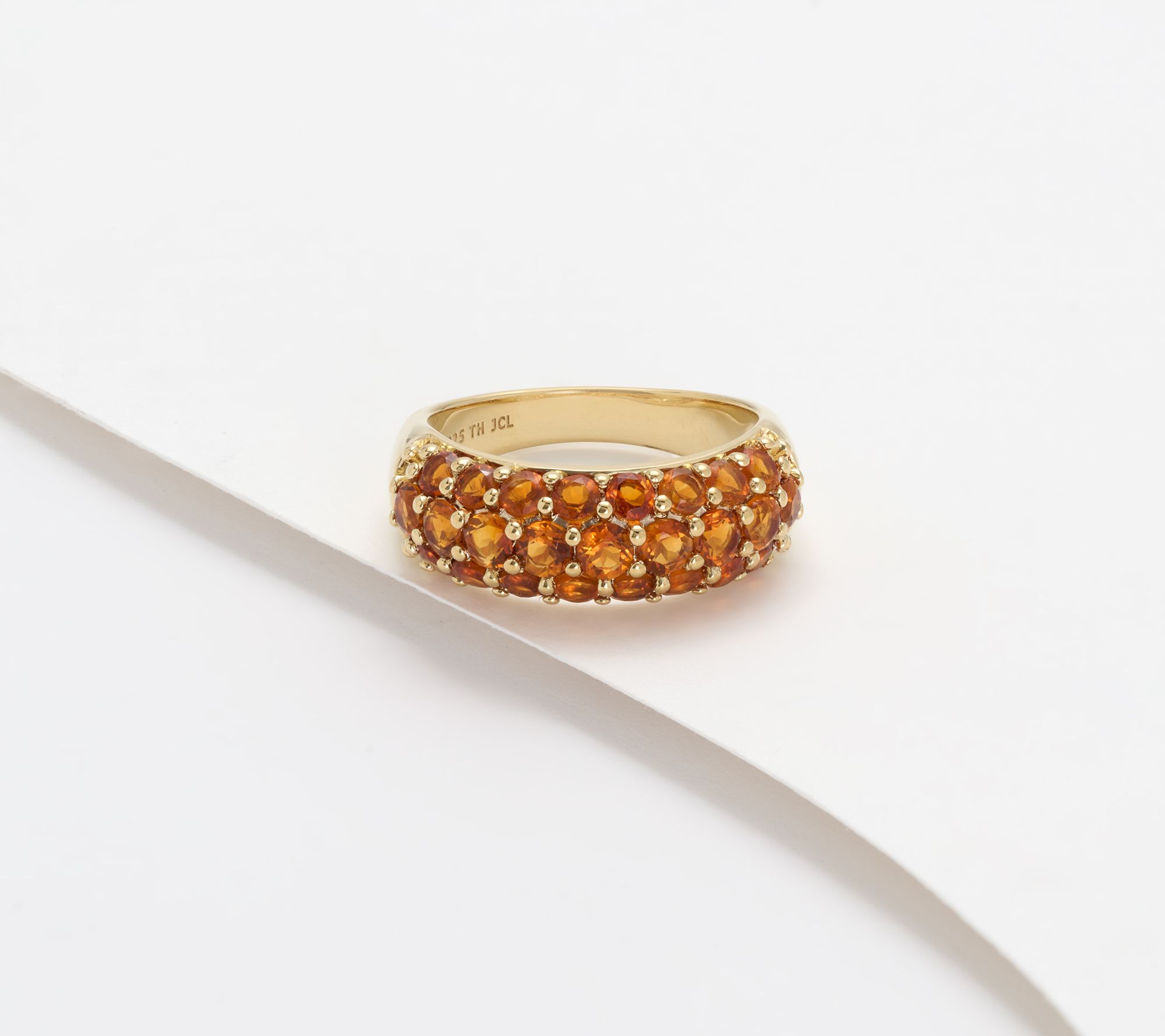 Affinity Gems Exotic Bright Domed Pave Band RIng, Sterling Silver