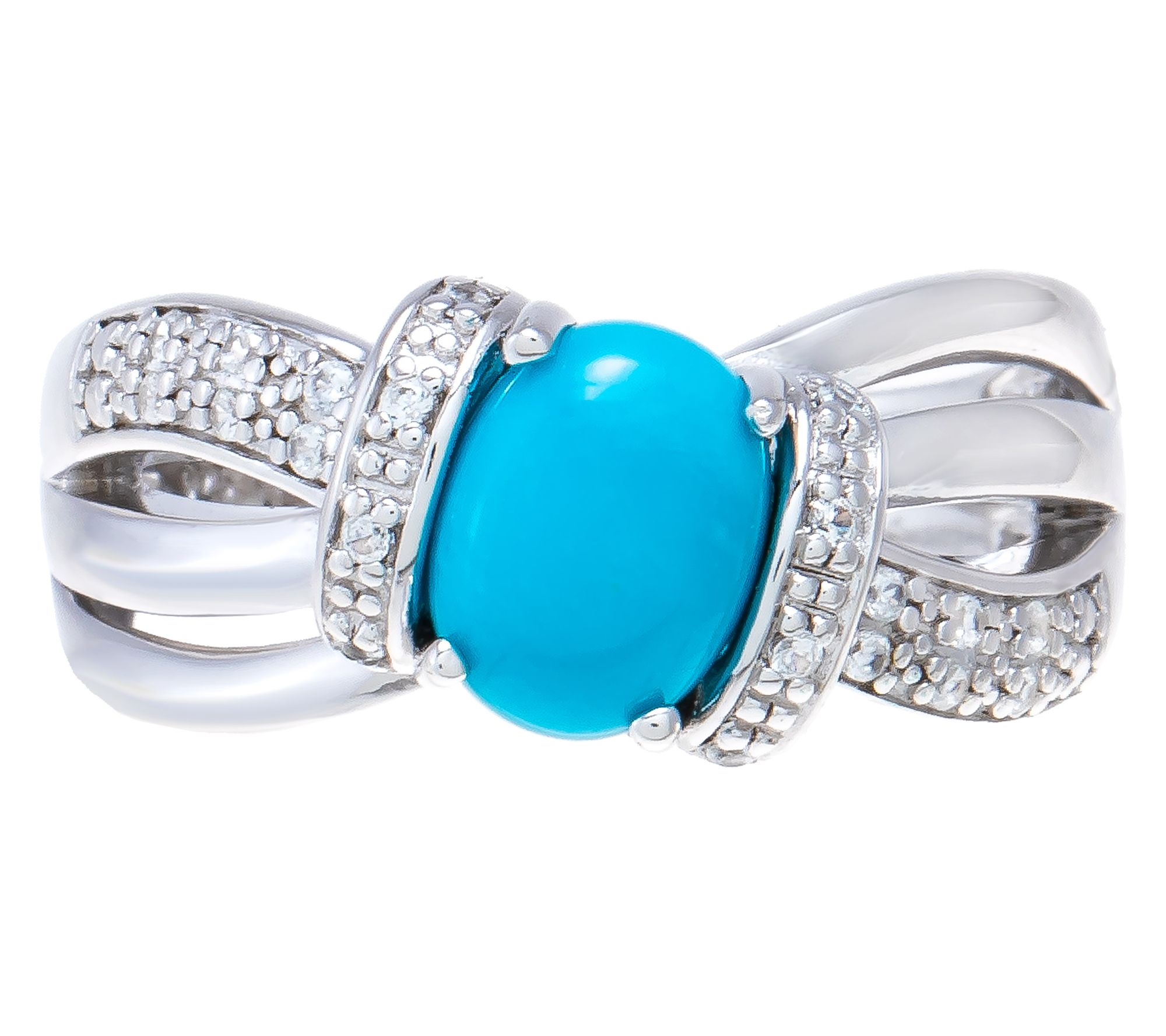 Affinity Gems Opaque Gemstone & Zircon Ring, Sterling Silver