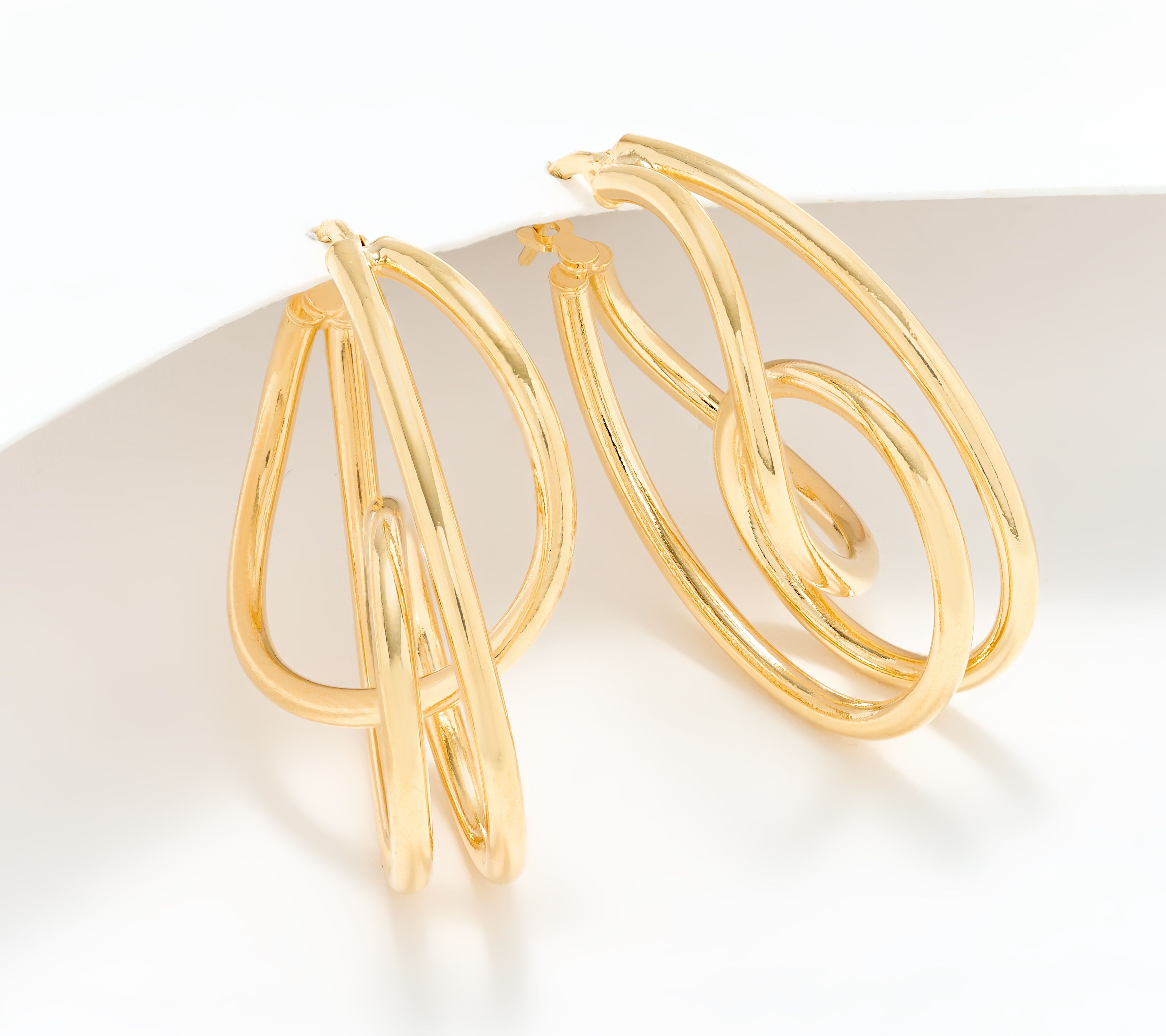 "As Is" David Markstein Bronze 1-1/4" Multi Circle Hoop Earrings