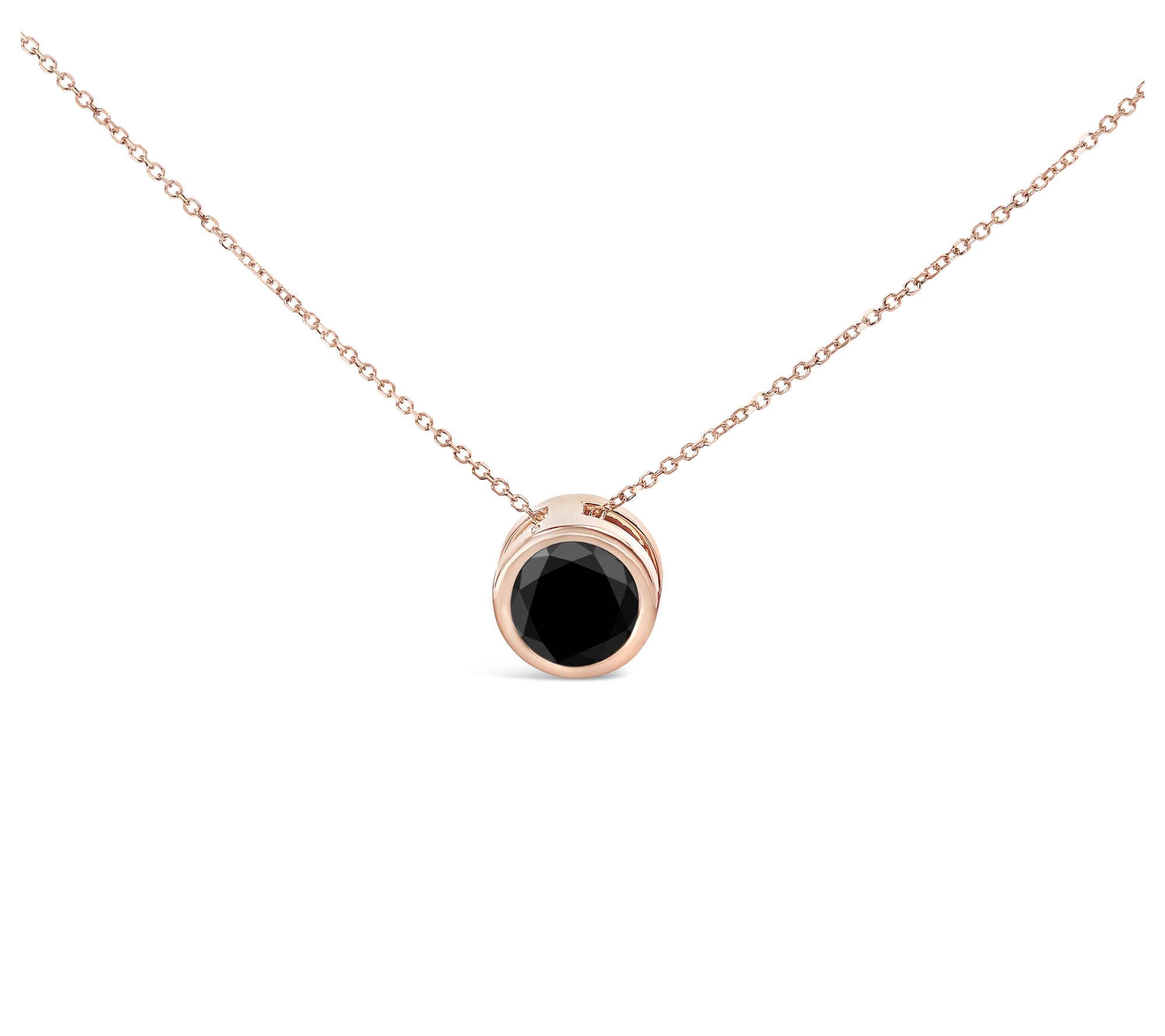 Haus of Brilliance 7.00 cttw Black Diamond Necklace, 14K