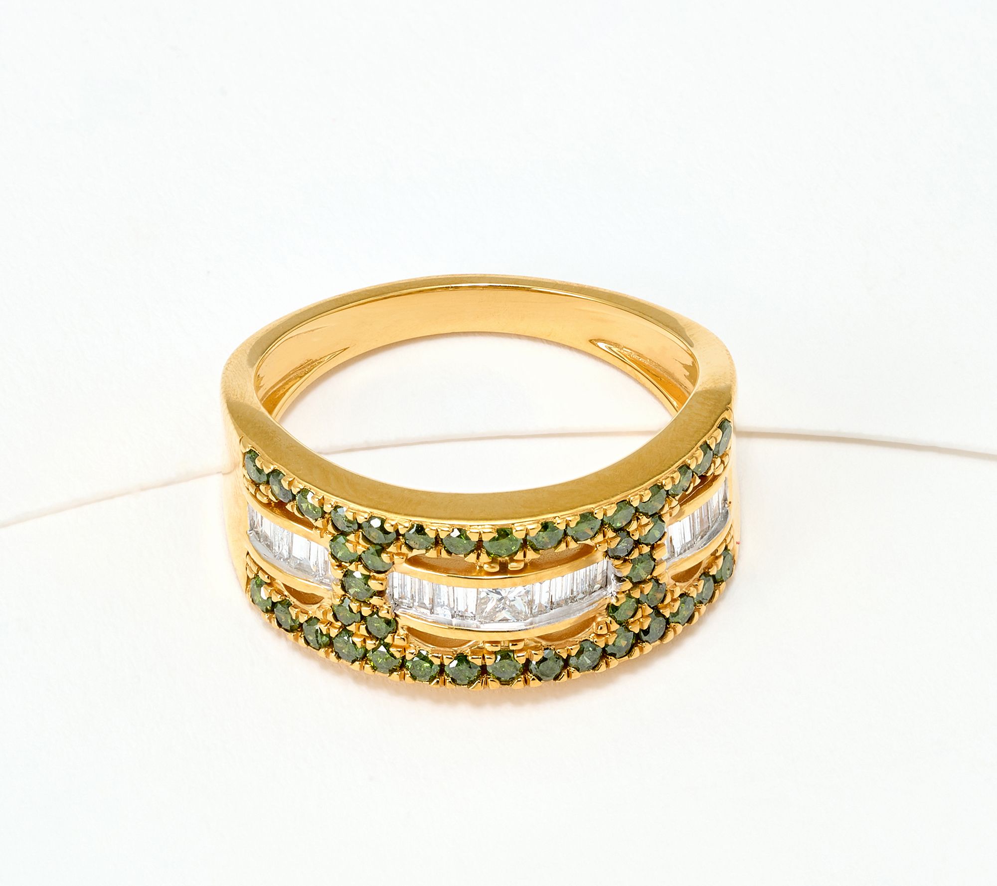 Affinity Diamonds .75 cttw Diamond and Baguette Ring, Sterling