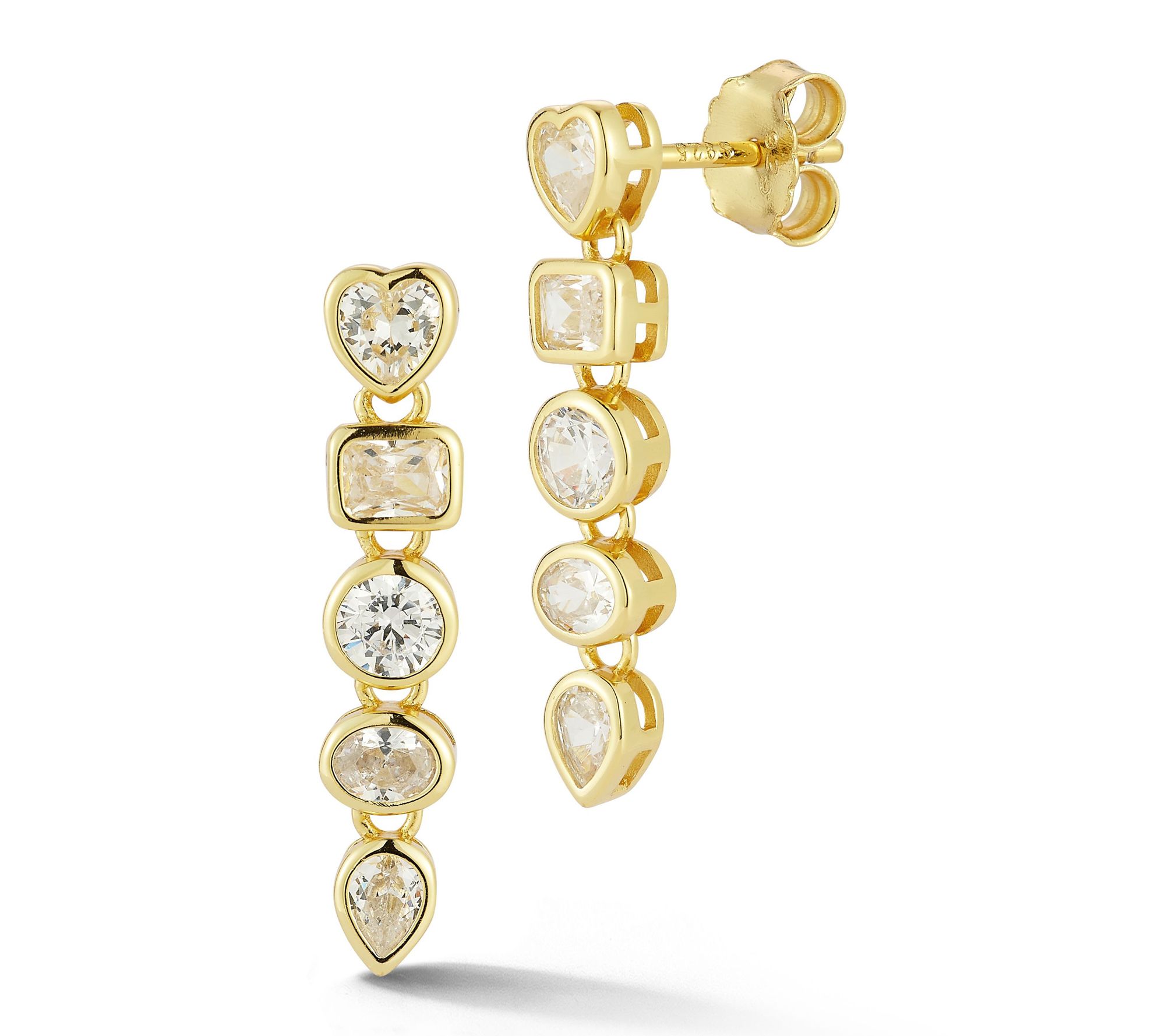 Rachel Zoe Multi-Shape Drop Earrings, SterlingSilver