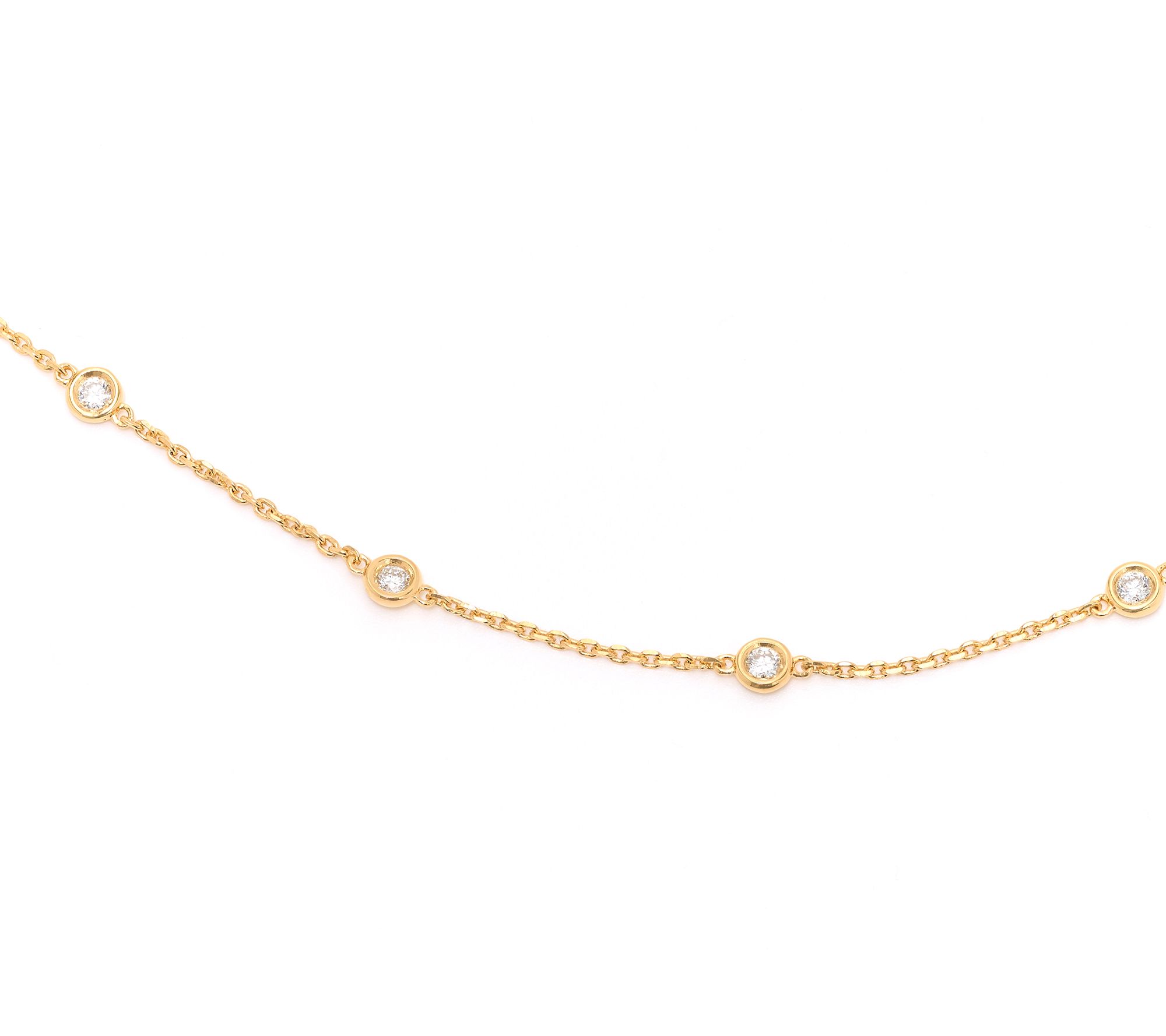 Fire Light Lab Grown Diamonds 1.00 cttw Station Necklace, Sterl