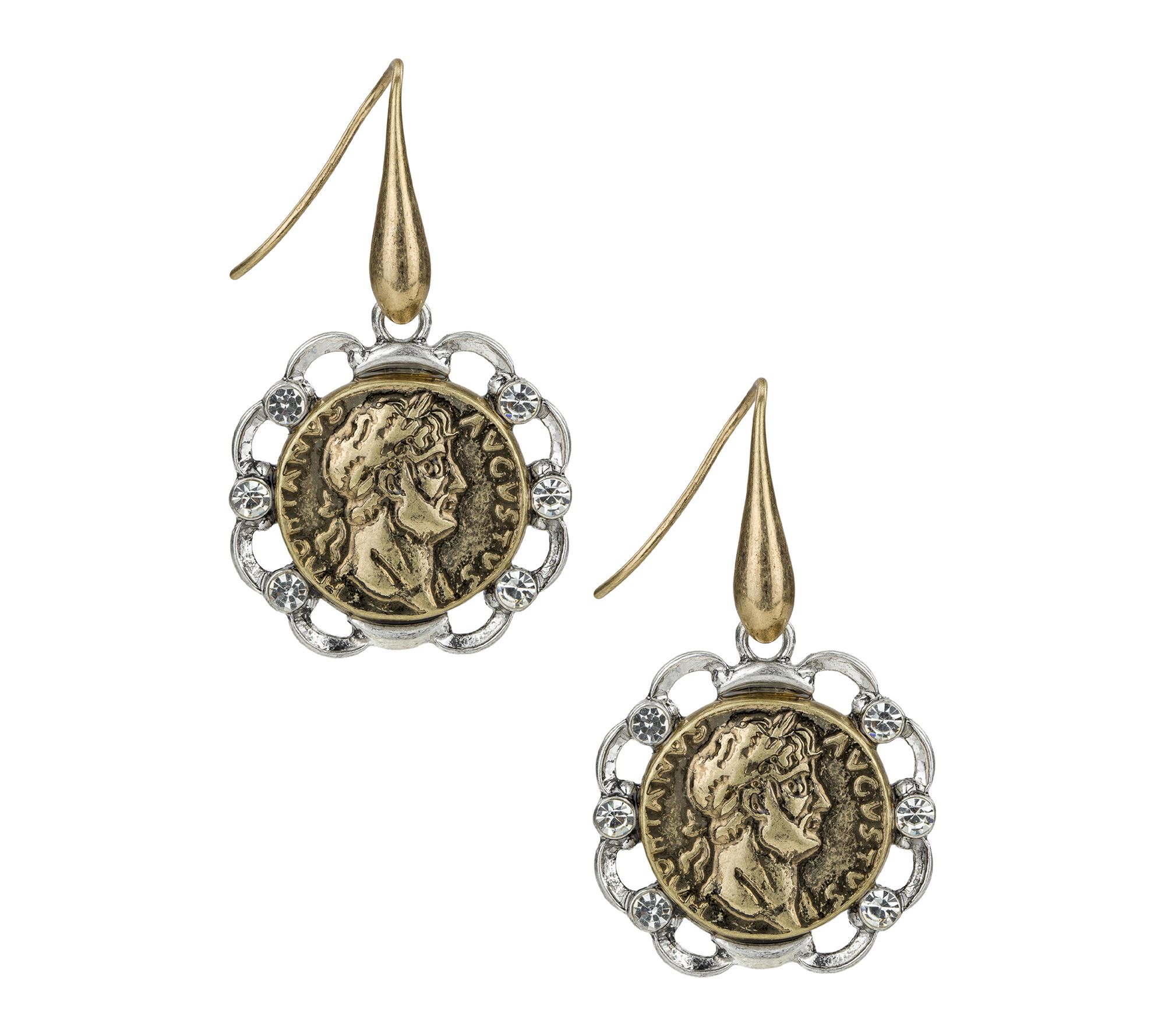 Patricia Nash World Traveler Collection Coin Drop Earrings