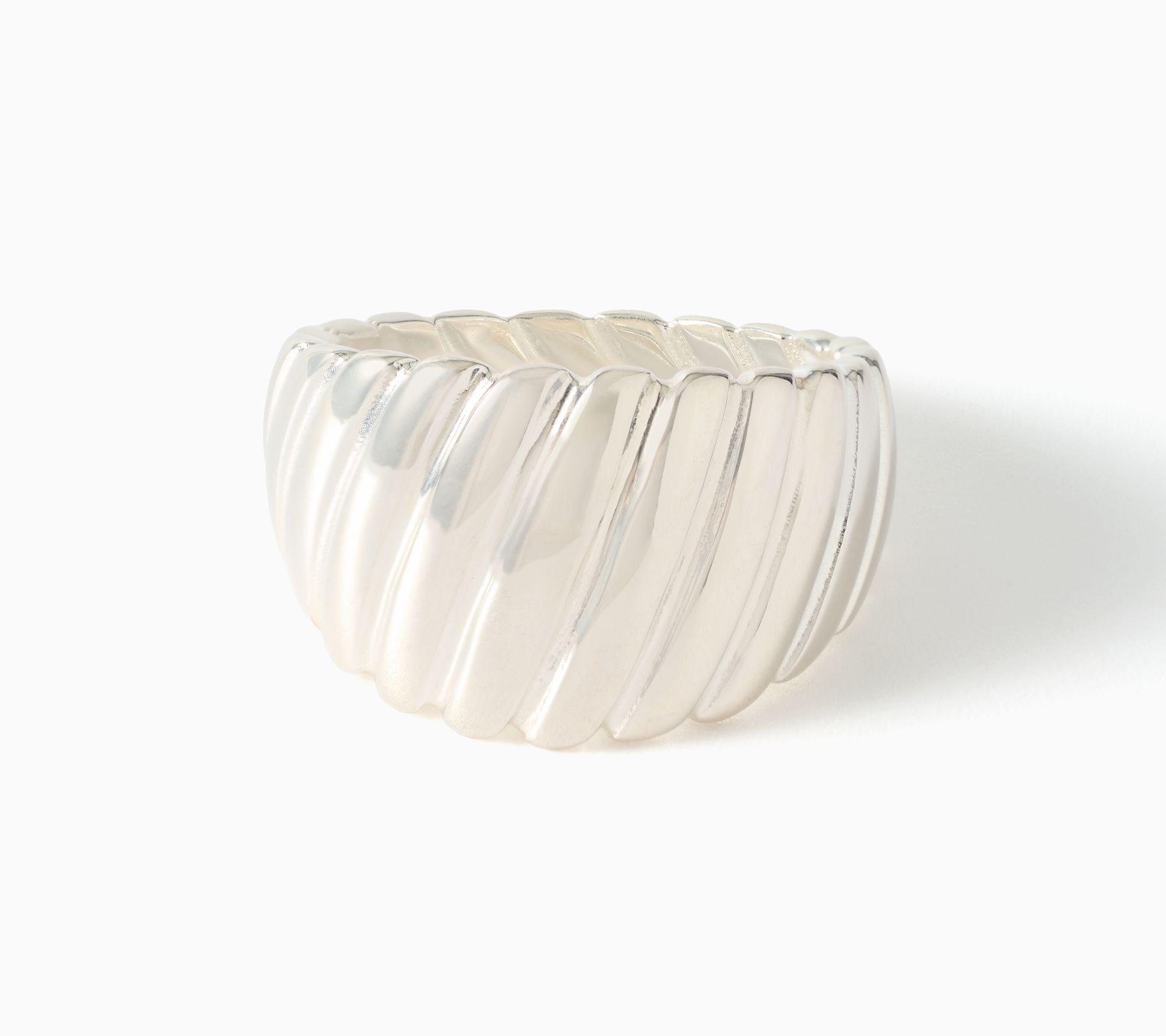 UltraFine 950 Silver Graduated Torchon Band Ring