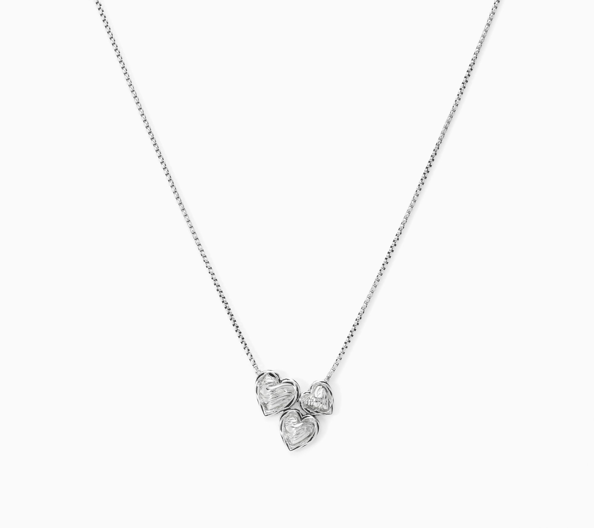 Christian James by Scott Grimes Sterling Silver Heart Cluster Necklace