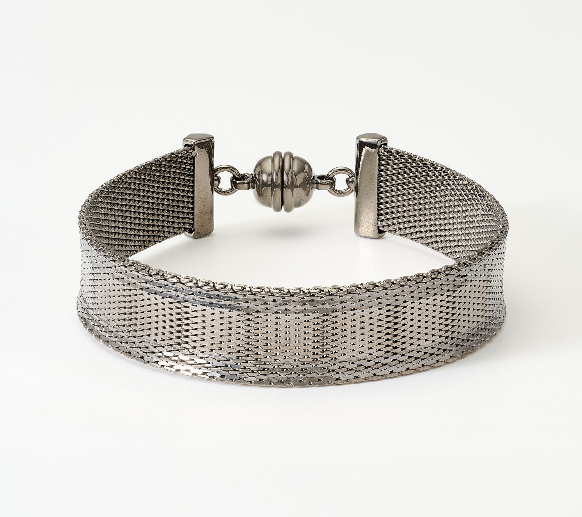 David Markstein Bronze Couture Reversible Mesh Status Magnetic Bracelet
