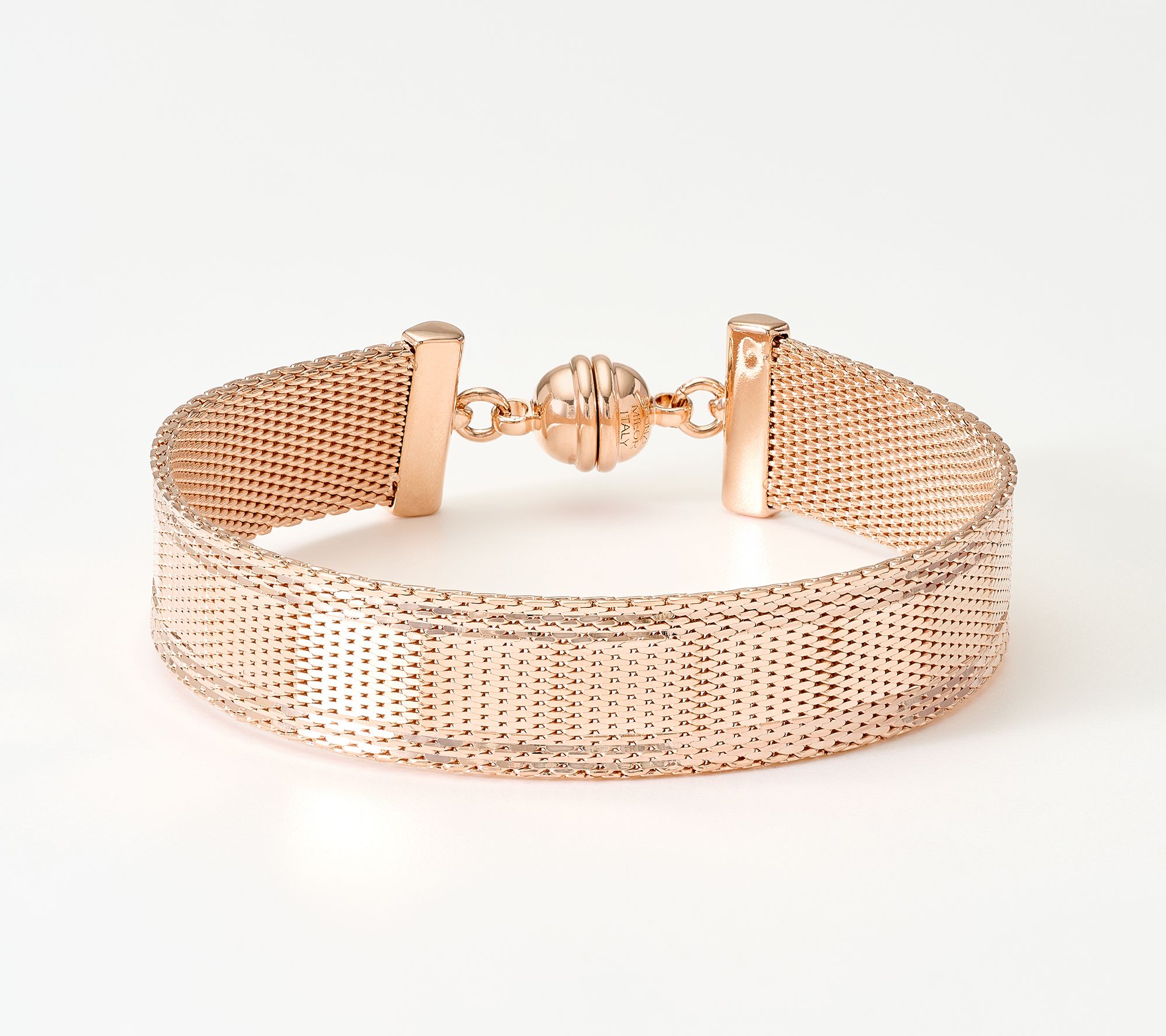 David Markstein Bronze Couture Reversible Mesh Status Magnetic Bracelet