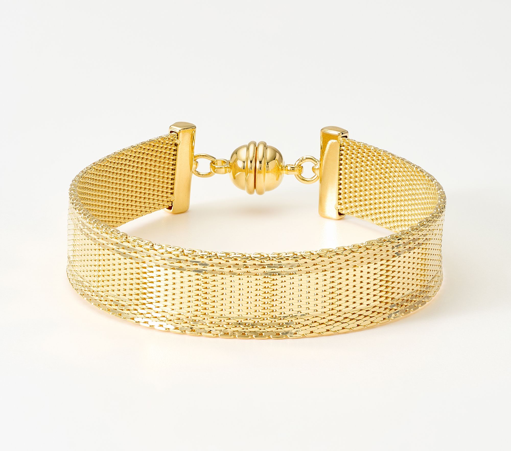 David Markstein Bronze Couture Reversible Mesh Status Magnetic Bracelet