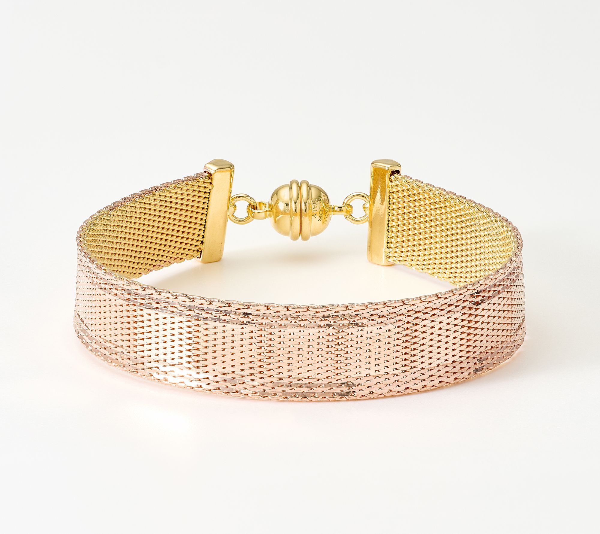 David Markstein Bronze Couture Reversible Mesh Status Magnetic Bracelet