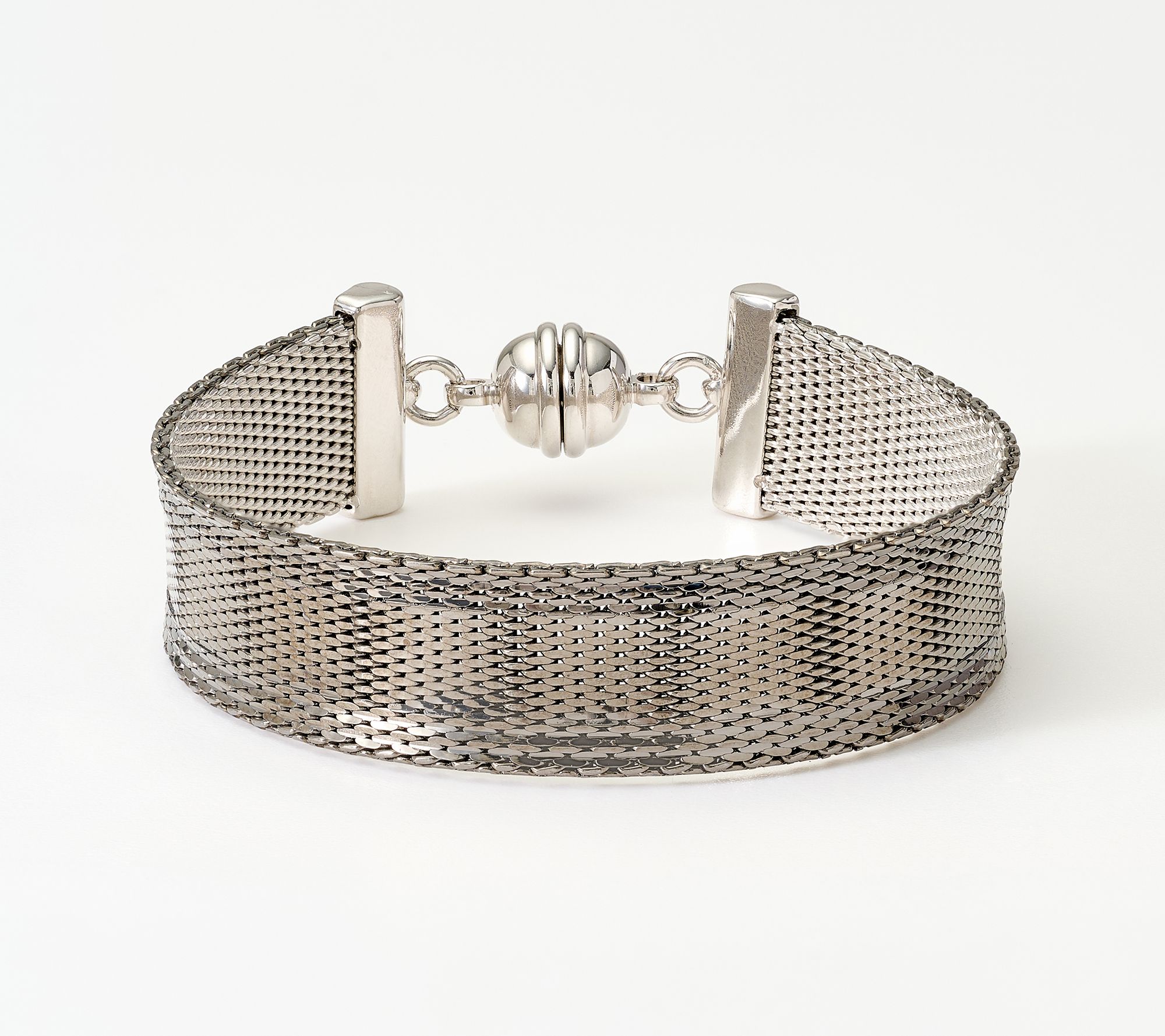David Markstein Bronze Couture Reversible Mesh Status Magnetic Bracelet