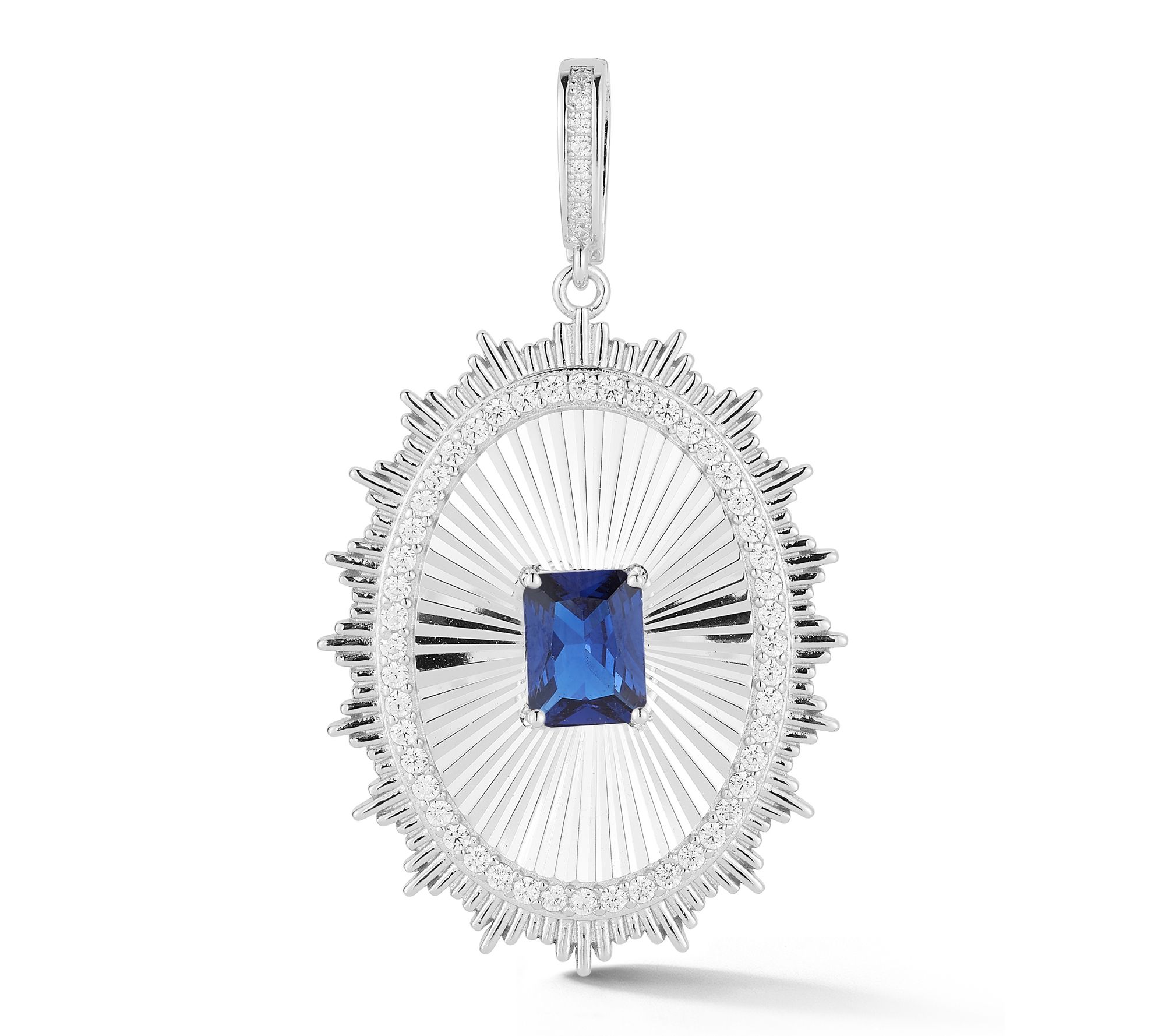 Sterlina Silver Vintage Oval Tag Pendant, Sterling