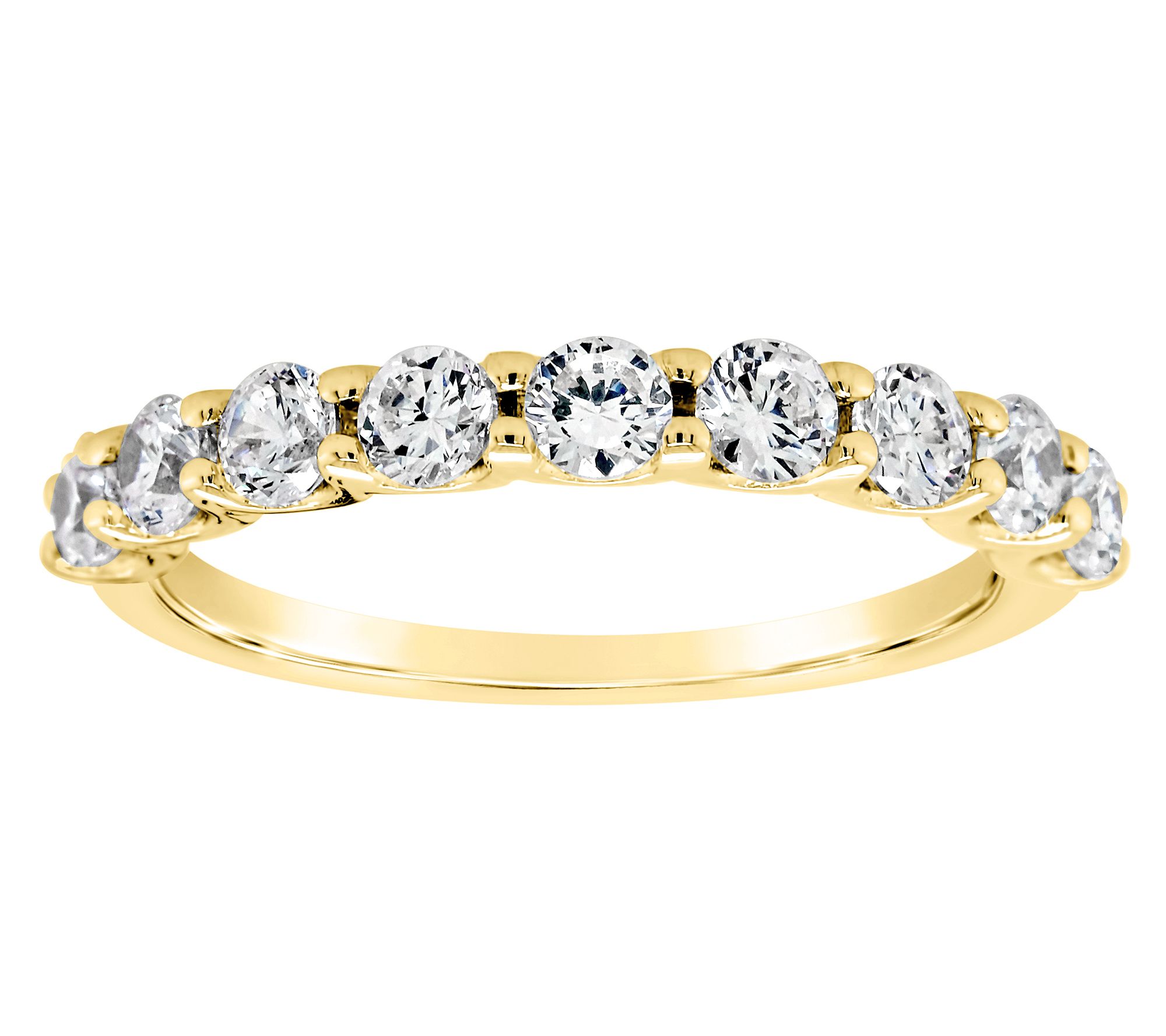 Affinity 14K Gold 8/10 cttw 9-Stone Diamond Ring