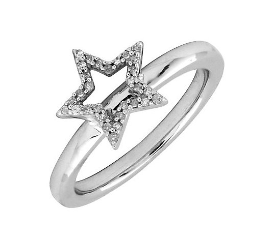 Simply Stacks Sterling Star Diamond Ring
