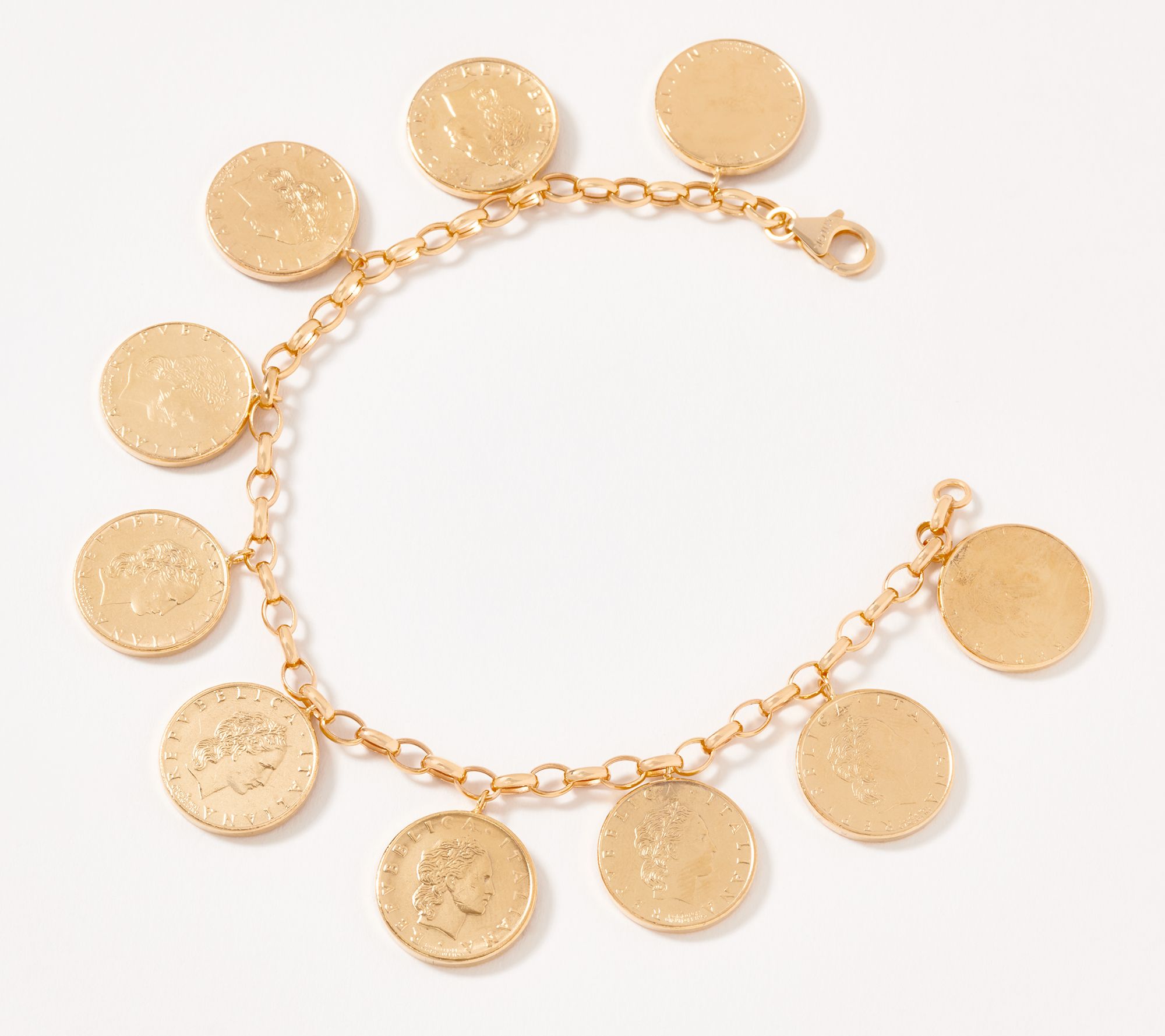 Charms Bracelet Gold / 8