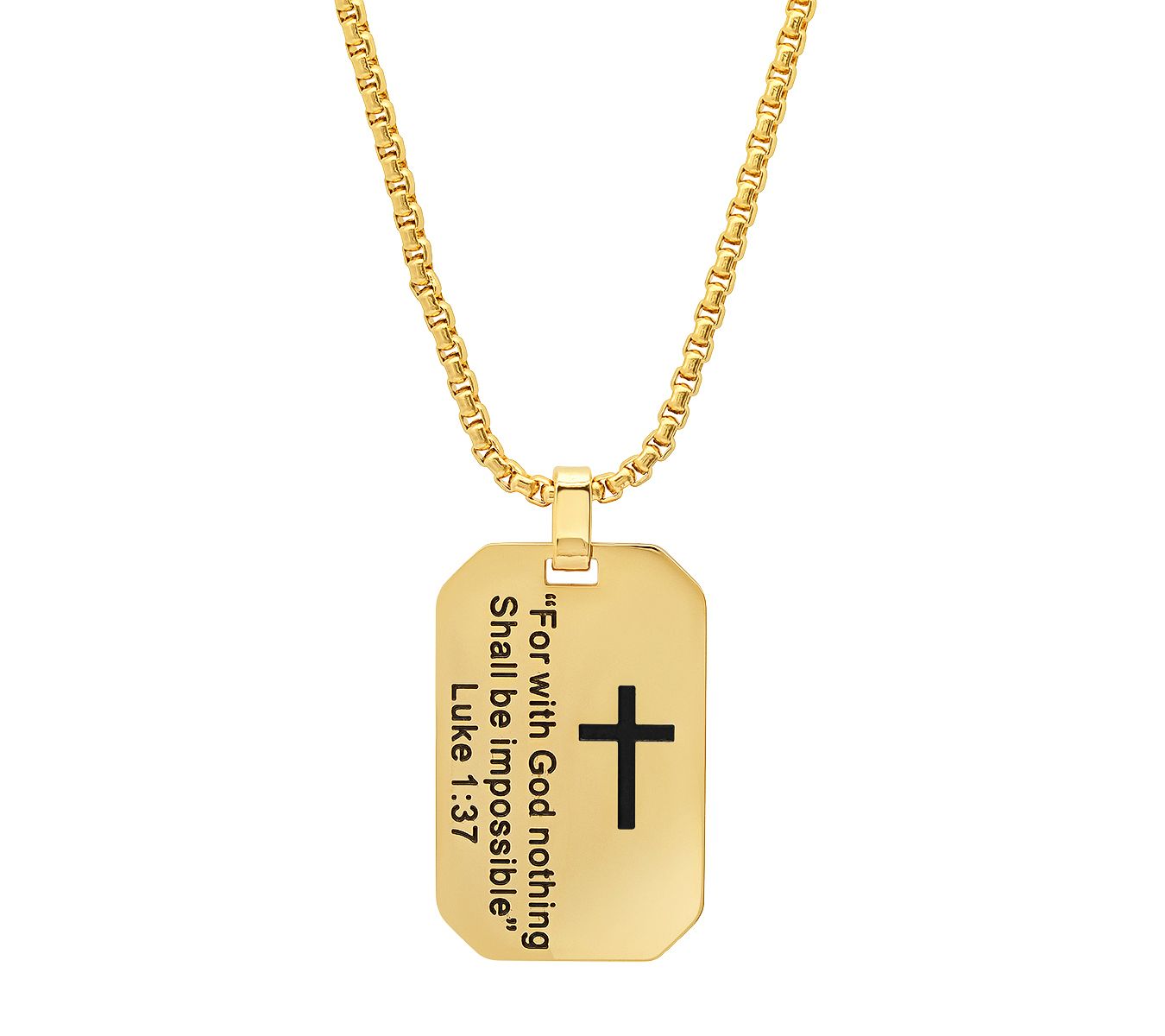 Steel by Design Men's Dog Tag Pendant w/ Chain