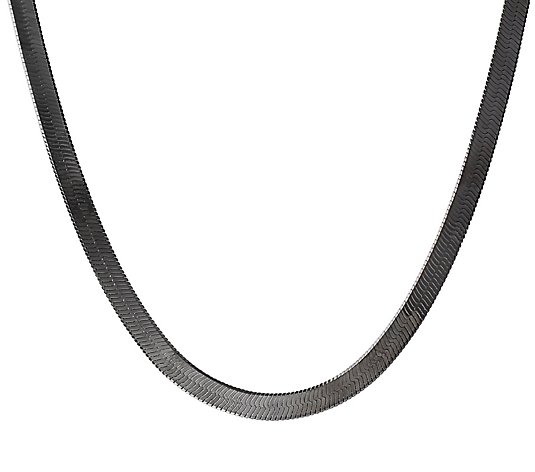 Bronzo Italia 18" Polished Herringbone Necklace, 10.5g